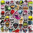 thumbnail image 1 of Paquete de pegatinas de calavera, 50 Uds., pegatinas Punk, bomba para portátil, botella de agua, vinilo loco, 1 of 5