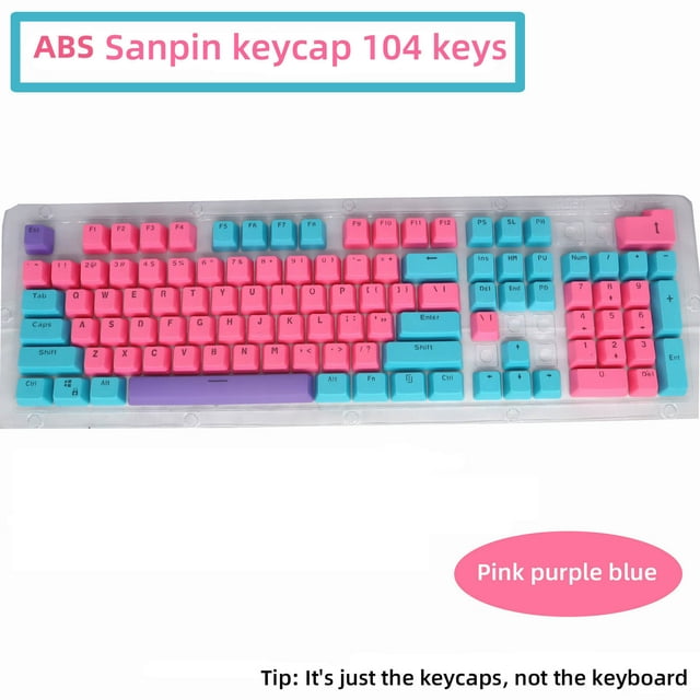 Wzzjkit 104 Keys Colorful-Backlit Gaming Keycap Replacement Mechanical Keyboard