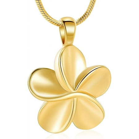 Flower Cremation Ashes Jewelry Cremation Necklace Memorial Locket for Ashes Keepsake Urn Pendants for Women/Men