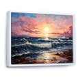 thumbnail image 2 of Designart "Beach Euphony Pointillism" Nautical & Beach Floater Framed Canvas Art Print, 2 of 7