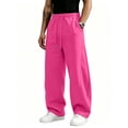 thumbnail image 2 of Baggy Sweatpants For Men Open Bottom Elastic Waist Wide Leg Jogging Pants Cozy Loose Fit Pockets Lounge Pants, 2 of 5