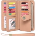 thumbnail image 2 of LAICAIW Women's Wallet Genuine Leather RFID Blocking Large Capacity Trifold Ladies Wallet, 2 of 6