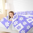 thumbnail image 4 of Manfei Geometric Flower Floral Bedding Comforter Set,Cute Cartoon Cherry Twin Comforter Sets,Purple White Bedding Set For Teens,Breathable Home Decor Reversible,2-Piece, 4 of 8