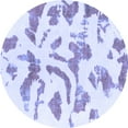 thumbnail image 1 of Ahgly Company Indoor Round Abstract Blue Modern Area Rugs, 7' Round, 1 of 4