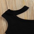 thumbnail image 4 of Little Girls Short Sleeve Tank Tops Ripped Denim Shorts Pants 2PCS Outfits Set, 4 of 6