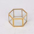 thumbnail image 4 of ZHAOCHENG Joyero de vidrio hexagonal,Caja de almacenamiento para exhibición de joyasCaja de joyería transparenteJoyero geométrico dorado,Estuche para anillosPendientesCollarPulseras, 4 of 5