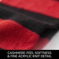 thumbnail image 7 of COUVER Unisex Knit Winter Rugby Striped Scarf Navy and Red 1 Pack, 7 of 7