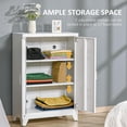thumbnail image 6 of Demi Bonn 43" Industrial Storage Cabinet, Steel Garage Cabinet with Double Doors and Adjustable Shelves for Living Room, White, 6 of 7
