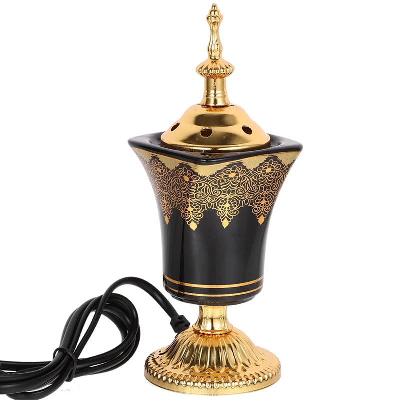 2X Electric Incense Burner Frankincense Incense Holder Vintage Arabic Censer Burner US Plug