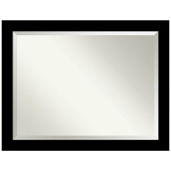 Amanti Art Basic Black Beveled Wood Wall Mirror 35.5 x 45.5 in.