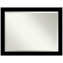 Amanti Art Basic Black Beveled Wood Wall Mirror 35.5 x 45.5 in.