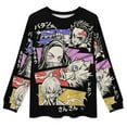 thumbnail image 3 of Demon Slayer Men's Lounge Pajamas Set 2-Piece Crew Neck Sleepwear Soft Long Sleeve Top & Pants for Sleep, Home & Vacation XL, 3 of 8