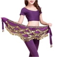 thumbnail image 3 of YSUEJPF Belly Dance Hip Scarf Mini Skirt Belly Dancer Wrap Skirt with Sequins, Bellydance Belt, 3 of 3