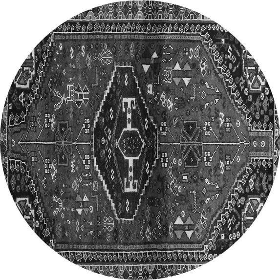 Ahgly Company Indoor Round Persian Gray Traditional Area Rugs, 8' Round