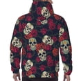 thumbnail image 5 of Hoodies for Men - Roses Skulls Long Sleeve Comfrt Men'S Fashion Hoodies & Sweatshirts, Sweatshirts for Men Hoodies Pullover Clothing Clothes with Pouch, 5 of 7