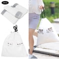 thumbnail image 1 of Bolsa de basura, 4 rollos de bolsa de basura gruesa blanca, bolsa de basura con cordón, innovación moderna, 1 of 8