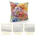 thumbnail image 4 of SHANXI  Peony Flower Throw Pillow Covers  Watercolor Pink Floral Decorative Throw Pillow Cases Soft Velvet Outdoor Cushion Covers for Sofa Couch Bedroom Home Decor 12x12in, 4 of 5