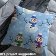thumbnail image 2 of Castle Fairy Cartoon Snowman Fabric by the Yard 3 Yards for Kids,Merry Christmas Sewing Fabric,Winter Snowflake Fabric for Sewing,Breathable Home Decor, 2 of 6