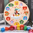 thumbnail image 4 of BINGLI Wooden Shape Color Sorting Clock Toys - Toddler Clock Learning Time Number Matching Patterns Sorter Puzzle Games Early Educational Teaching Clocks for 1 2 3 Year Boys Girls, 4 of 9