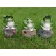 thumbnail image 4 of Estatuas de jardín de ranas - Juego de 3 ranas de 5" sentadas en esculturas de piedra Decoración al aire libre Adornos de jardín de hadas JAMW Sencillez, 4 of 5