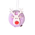 thumbnail image 2 of tasrioml Pom Pom Reindeer Christmas Ornament Plush Elk Hanging Ornaments Wooden Deer Slices Xmas Tree Pendants for Home Party Holiday Decor, 2 of 8