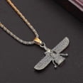 thumbnail image 1 of Gold Color Zoroastrian Farvahar Wing Necklace Pendant Alloy Zoroastrianism Persian Achaemenian Men Jewelry Necklaces, 1 of 4