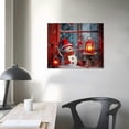 thumbnail image 4 of JEUXUS  Christmas Canvas Wall Art Prints Window Snow Scene Picture for Holiday Decor, 4 of 5