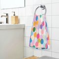 thumbnail image 3 of Yayeee 100% Cotton Hand Towels for Bathroom 16" x 28" Soft Absorbent Kitchen Towel, Light Colorful Circles, 3 of 7