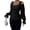 Black, variant on Women'S Long Sleeve Renaissance Corset Tops, Overbust Bustier Lace Top with Belt for Going Out White XL