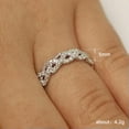 thumbnail image 2 of K-KED Braided Cubic Zircon Ring Fashion 925 Silver Filled Party Delicate Jewelry Sz 6-10-8, 2 of 6