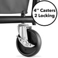 thumbnail image 5 of Dryser 2 Section Commercial Rolling Laundry Hamper on Wheels with Removable Canvas Bins - Gray, 5 of 7