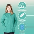 thumbnail image 2 of Women's Warm Up Medical Scrub Jacket (Surgical Green, 4X-Large), 2 of 7