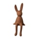 thumbnail image 3 of Figuras de conejo sentado de cerámica, esculturas de animales para estanterías de hoteles y oficinas. color café L, 3 of 9