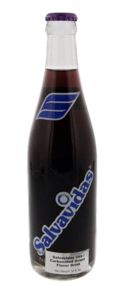Salvavidas Grape Flavor Drink 12 oz - Refresco de Uva (Pack of 8)