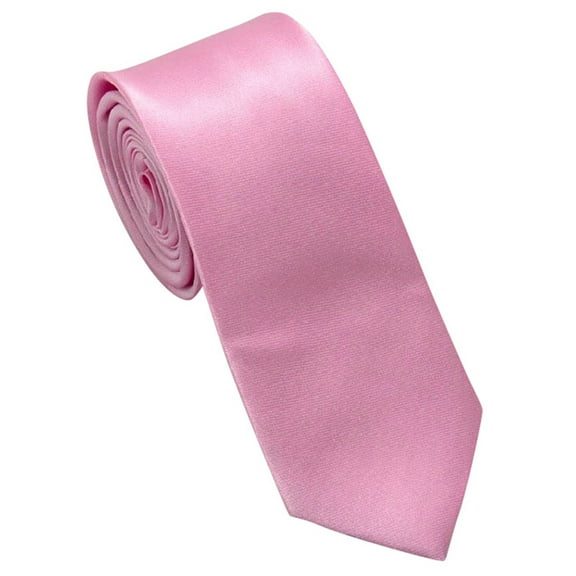 ZHOUCHANKIDS Solid Color Ties for Men, Formal Mens Ties, Neck Tie, Classic Tie for Boys Women Teens, Wedding Business Necktie Pink M