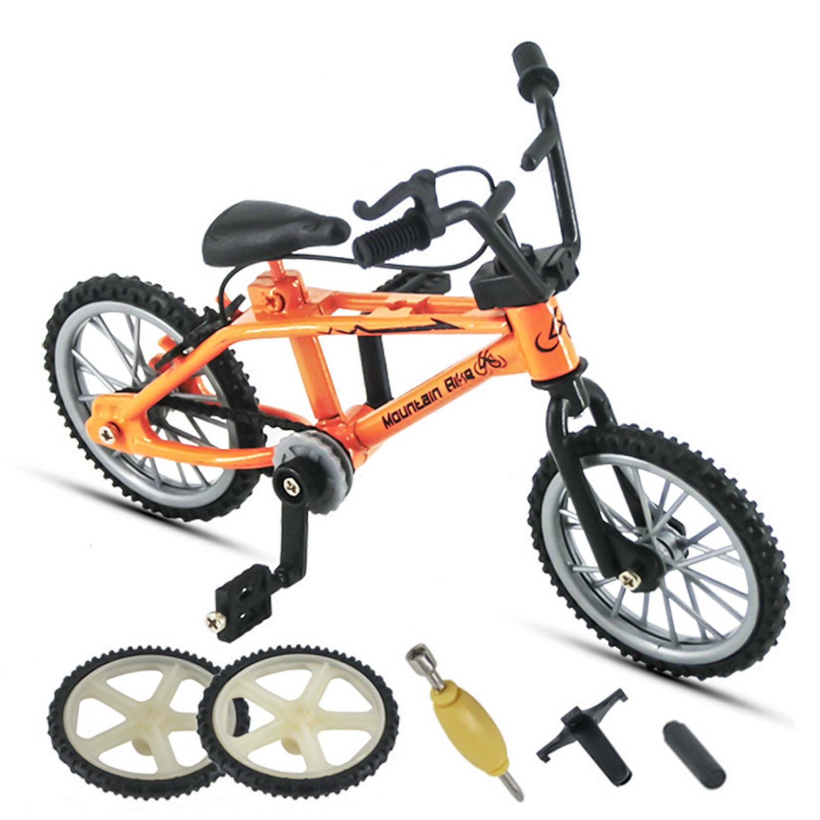 2X Minitaure Finger Mountain Bike Bicycle Collectible Gift for Boys Kids Toy 