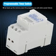 thumbnail image 4 of 16A 85-265V AC Digital Timer Switch with LCD Display - 16 Daily ON/OFF Programs, 7-Day Programmable, 24-Hour Countdown Function, Manual Control, CR2032 Battery Backup & 35mm DIN Rail Mount for Home, 4 of 7