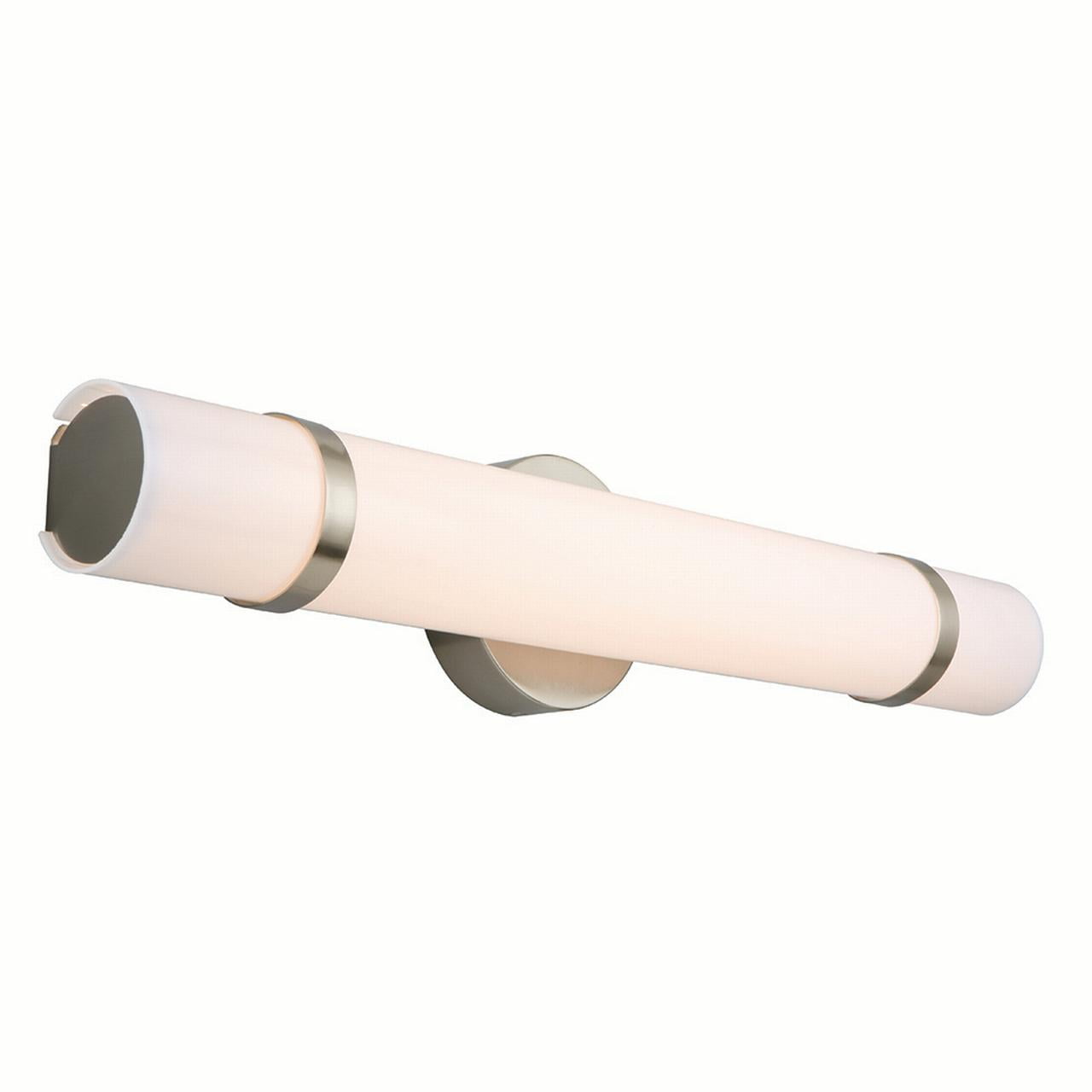 Design House 577759 Fleming LED Traditional Bath Bar 24 Inch Vanity Light with Frosted Glass for Over the Mirror, Satin Nickel