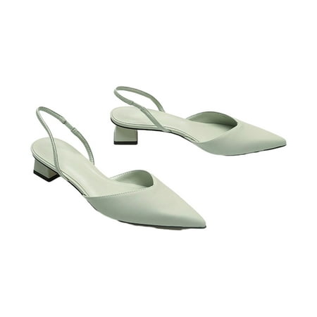 

2024 Block Heel Closed Toe Sandals for Women Clearance Ladies Mid High Heels Point Toe Pumps Party Occasion Wedding Bridal Strappy Slip On Sandals Summer Shoes Size 3-5.5