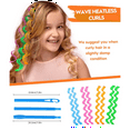 thumbnail image 3 of 40 Pieces Heatless Waves Hair Curler, No Heat Damage Wavy Hair Curlers with 2 Sets of Styling Hooks, Heatless Curls, 3 of 6