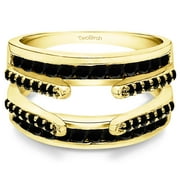Combination Cathedral and Classic Ring Guard in Sterling Silver (0.49ctw)