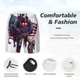 thumbnail image 3 of Balery Cool Patriotic Buffalo Cowboy Mens Swim Trunks Swim Shorts for Men Quick Dry Inseam Beach Shorts with Compression Liner Pocket-Small, 3 of 9