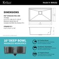 thumbnail image 5 of KRAUS Pax™ Zero-Radius 31 ½ in. Undermount Single Bowl Stainless Steel Kitchen Sink with Faucet and Soap Dispenser in Chrome, 5 of 12