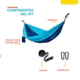 thumbnail image 4 of Hamaca Individual Para Camping Ligera Portatil Nylon Fresca azul 6.49 pulg THE FINIX FX-HIBL, 4 of 5