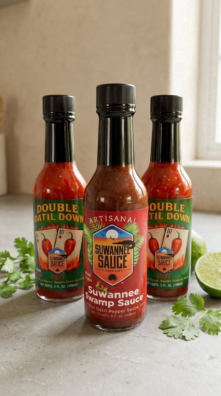 Suwannee Sauce Company Hot Sauce Datil Pepper Variety 3-Pack