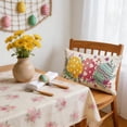 thumbnail image 5 of Yhmxh Easter Bunny Throw Pillow Cover, 12 x 20 Inch Cute Rabbit Rectangle Linen Cushion Case, Wildflowers Throw Pillow Case Decoration, Holiday Farmhouse Decoration for Bed Sofa Couch, 5 of 7