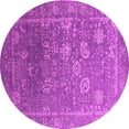 thumbnail image 1 of Ahgly Company Indoor Round Oriental Pink Industrial Area Rugs, 4' Round, 1 of 4