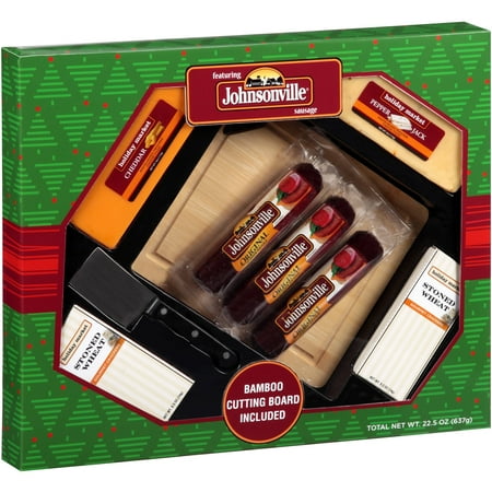 Johnsonville Holiday Feast Box Sausage Cheese & Crackers Set Gift, 9 pc