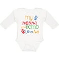 thumbnail image 3 of Inktastic My Nonna and Nonno Love Me Grandchild Boys or Girls Long Sleeve Baby Bodysuit, 3 of 5