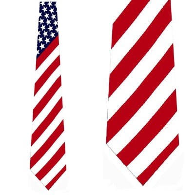 Flag Tin - Giant US Flag Irregular Necktie Mens Tie by Tieguy